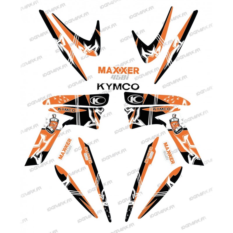 Kit decorazione Street Arancione - IDgrafix - Kymco Maxxer 450