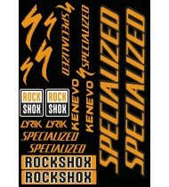 Planche Sticker 21x30cm (Rouge/Orange) - Specialized / Lyrik