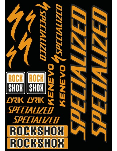 Brett Sticker 21x30cm (Rot/Orange) - Specialized / Lyrik