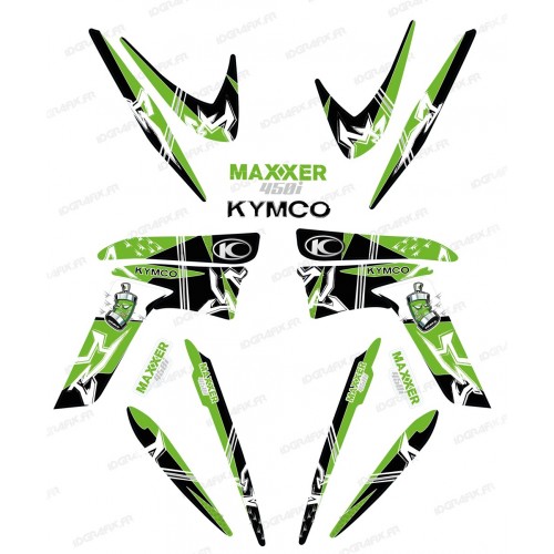 Kit décoration Street Vert - IDgrafix - Kymco 450 Maxxer - Idgrafix