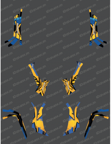 Kit décoration Light Whip (Jaune / Bleu) - IDgrafix - Can Am série L Outlander