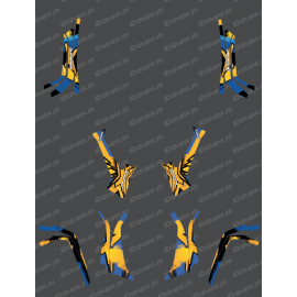 Kit dekor Whip Light (Gelb / Blau) - IDgrafix - Can-Am L-serie Outlander