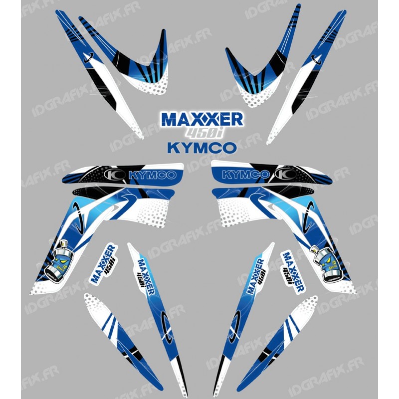 Kit décoration Space Bleu - IDgrafix - Kymco 450 Maxxer - Idgrafix
