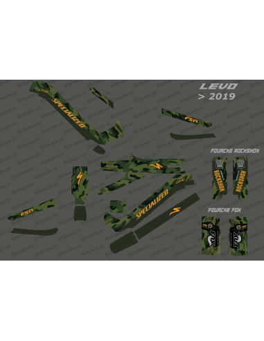 Kit deco Army Edition Full (Green) - Specialized Levo (after 2019)