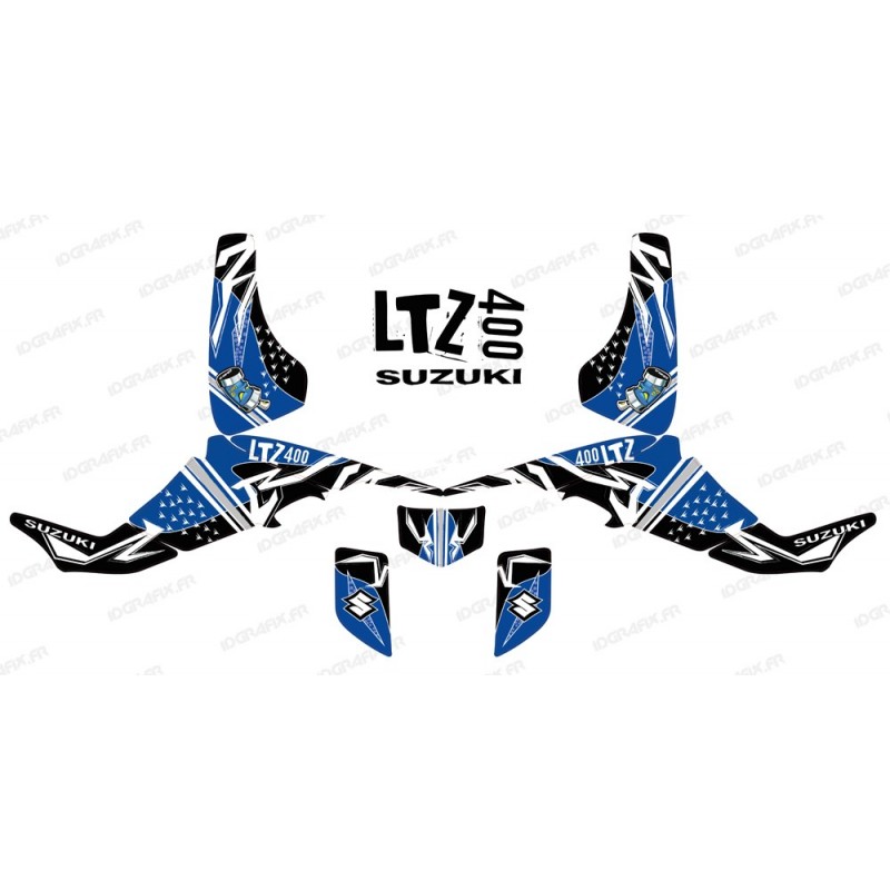 Kit décoration Street Bleu - IDgrafix - Suzuki  LTZ 400 - Idgrafix