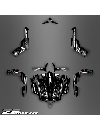 Kit décoration Black/White Edition - Idgrafix - CF Moto ZForce