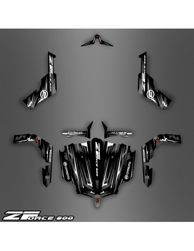 Kit de decoración de Black/White Edition - Idgrafix - CF Moto ZForce