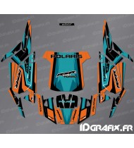 Kit dekor Straight Edition (Orange/Türkis) - IDgrafix - Polaris RZR 1000 Turbo