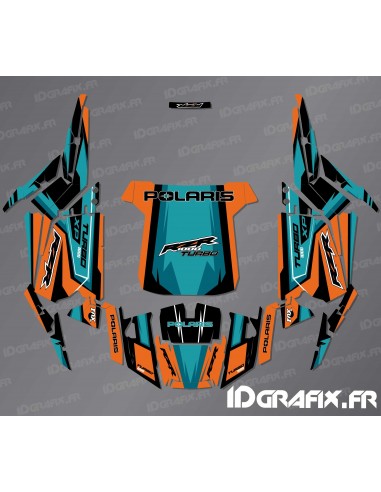 Kit de decoración Straight Edition (Naranja/Turquesa) - IDgrafix - Polaris RZR 1000 Turbo