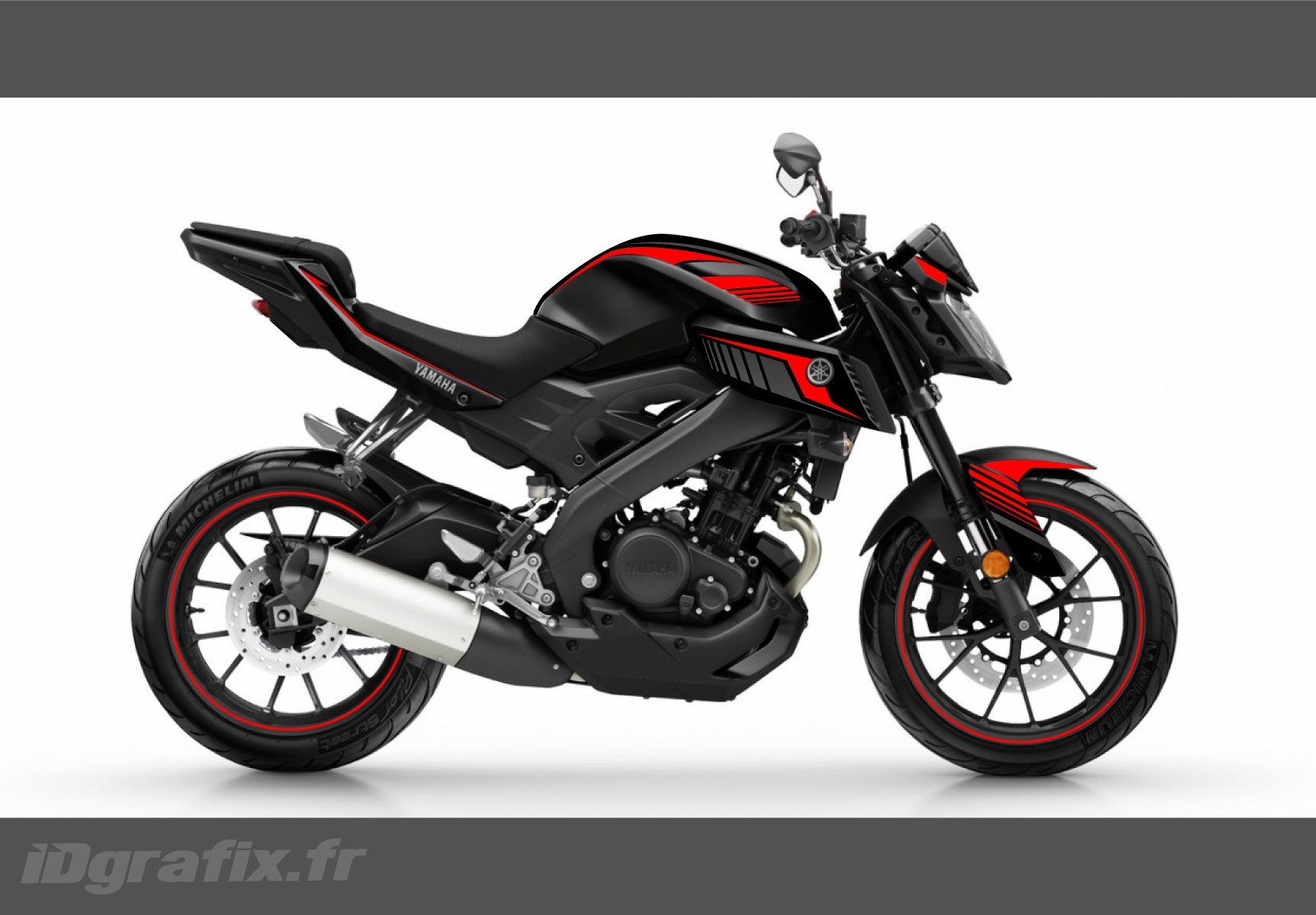 Bremshebelschloss Yamaha MT-125 rot 