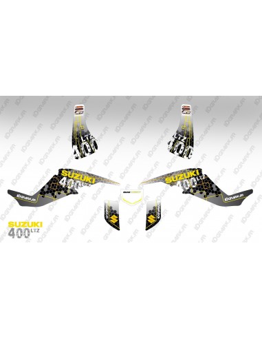 Kit de decoración de Carreras de Poder Amarillo - IDgrafix - Suzuki LTZ 400