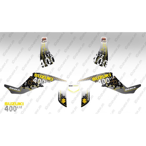Kit dekor Racing Power Gelb - IDgrafix - Suzuki LTZ 400