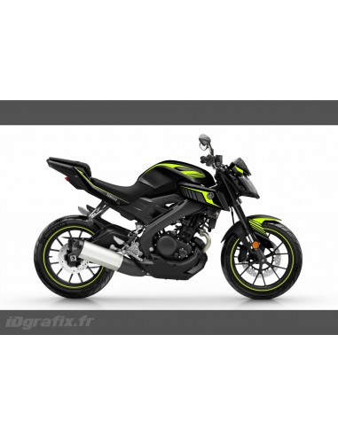 Kit décoration Racing Jaune Fluo - IDgrafix - Yamaha MT-125