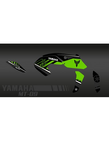 Kit dekor Monster Edition (Grün) - IDgrafix - Yamaha MT-09 (nach 2017)