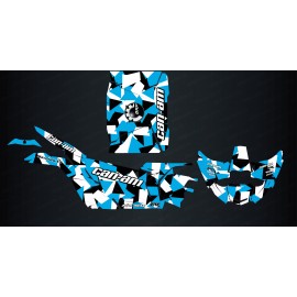 Kit dekor Square Edition (Schwarz/Blau) - Idgrafix - Can Am Maverick X3-idgrafix