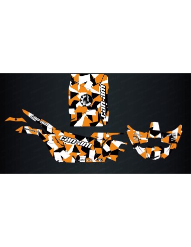 Kit décoration Square Edition (Noir/Orange) - Idgrafix - Can Am Maverick X3