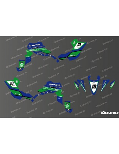 Kit de decoración de 60 Yamaha Completo (Azul/Verde) - IDgrafix - Yamaha YFZ 450 / YFZ 450R