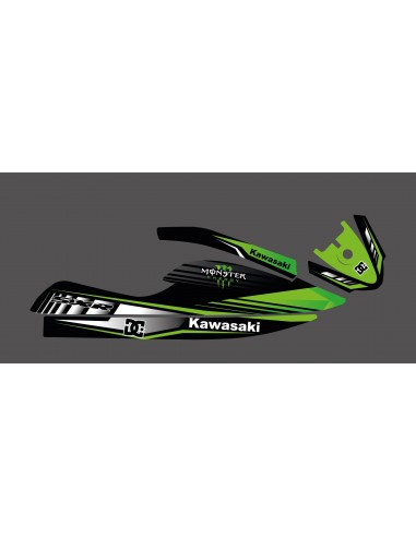 Kit déco personnalisé Monster Edition (vert) pour Kawasaki SXR 800