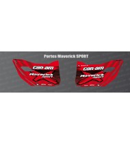 Adesivi Sport Edition (rosso) per porte Can Am Maverick SPORT
