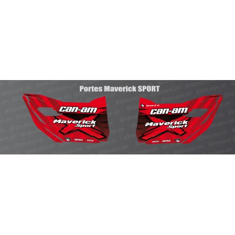 Stickers Sport Edition Red For Doors Can Am Maverick Sport