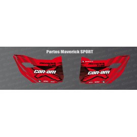 Stickers Factory Edition (red) for doors Can Am Maverick TRAIL - IDgrafix