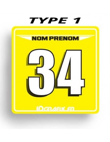 100% Custom Number Plate - Type 1 (Yellow)