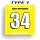 Platte Nummer 100 % Perso - Typ 1 (Gelb)