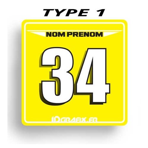 Placa de matrícula 100% personalizada - Tipo 1 (amarilla)