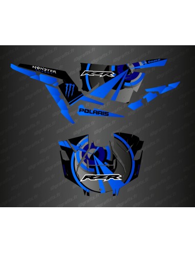 Kit de decoració Òptica Edició (Blau)- IDgrafix - Polaris RZR 1000 Turbo / Turbo S -idgrafix