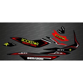 Kit decoration Rockstar Edition Full (Red) - for Seadoo GTI - IDgrafix