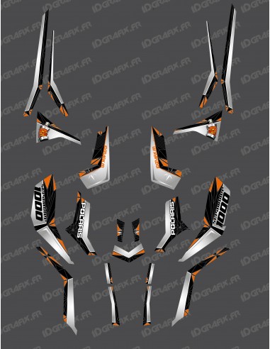 Kit décoration SpiderStar Gris/Orange (Light) - IDgrafix - Polaris 850 Scrambler