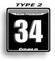 Platte Nummer 100 % Perso - Typ 2 (Schwarz)