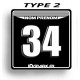 Plaque Numéro 100 % Perso - Type 2 (Noir) - Idgrafix