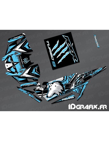 Kit decoration Wolf Edition (Blue)- IDgrafix - Polaris RZR 1000 Turbo / Turbo S