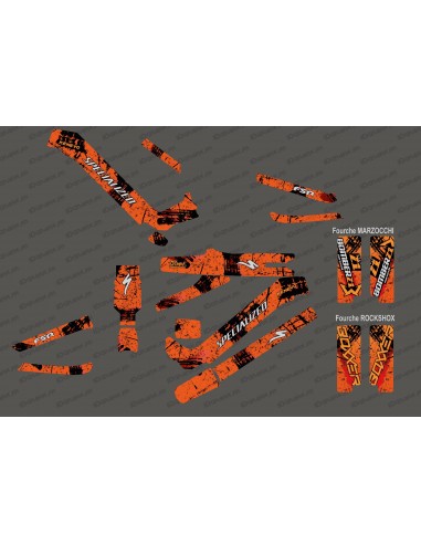 Kit deco Brush Edition Full (Orange) - Specialized Kenevo (after 2020)