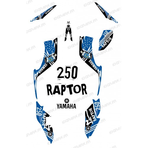 Kit décoration Street Bleu - IDgrafix - Yamaha 250 Raptor