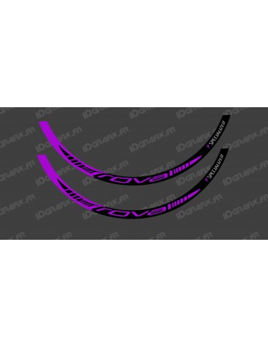 Lot 2 Stickers Rim Roval (Purple)