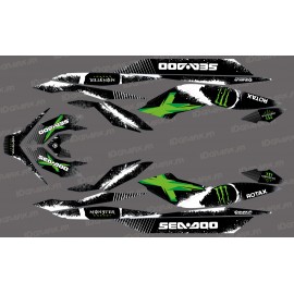 Kit décoration Monster Full Edition (Vert) - pour Seadoo GTI-GTR-idgrafix