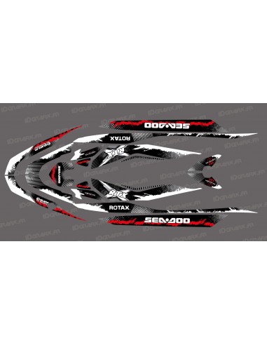 Kit décoration Monster Splash Red for Seadoo RXT 260 / 300 (S3 hull)