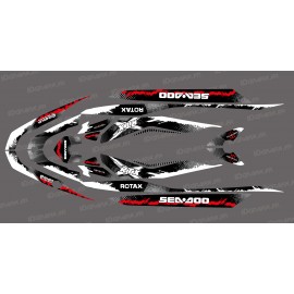 Kit décoration Monster Splash Red for Seadoo RXT 260 / 300 (S3 hull) - IDgrafix