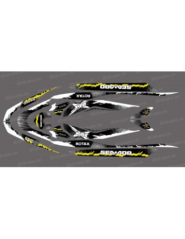 Kit de décoration Monstruo Splash Amarillo para Seadoo RXT 260 / 300 (S3 casco)