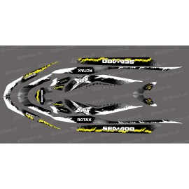 Kit décoration Monster Splash Yellow for Seadoo RXT 260 / 300 (S3 hull) - IDgrafix