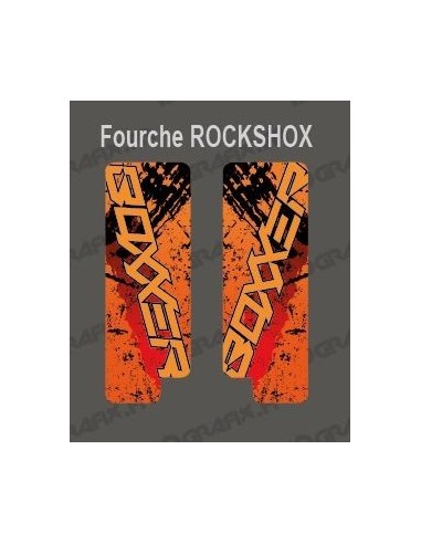 Stickers Protection Fork Brush (Orange) RockShox Boxxer