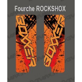 Sticker Schutz-Gabel Brush (Orange) RockShox Boxxer-idgrafix