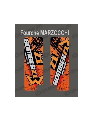 Sticker Schutz-Gabel Brush (Orange) Marzocchi Bomber