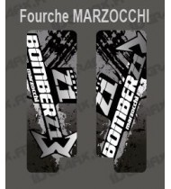 Stickers Protection Fork Brush (Grey) Marzocchi Bomber