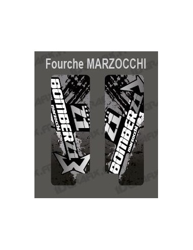 Sticker Schutz-Gabel, Pinsel (Grau), Marzocchi Bomber