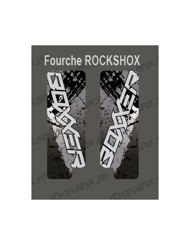 Stickers Protection Fourche Brush (Gris) RockShox Boxxer