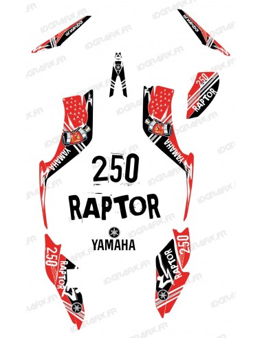 Kit de decoración de la Calle Rojo - IDgrafix - Yamaha Raptor 250