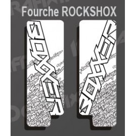Stickers Protection Fourche Troylee (Blanc) RockShox Boxxer-idgrafix